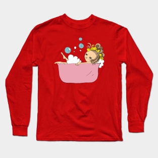 little girls bathed in fun Long Sleeve T-Shirt